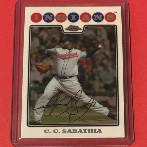 C. C. Sabathia #75 2008 Topps Chrome Baseball Trading Card - Picture 1 of 2